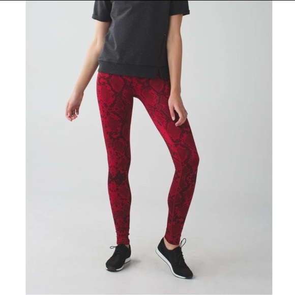 lululemon athletica Red Leggings Sleek Performance Fit - Picture 2 of 7